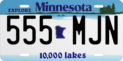 MN license plate 555MJN