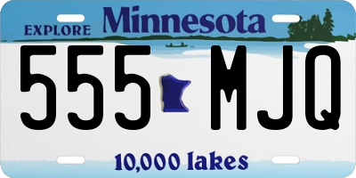 MN license plate 555MJQ
