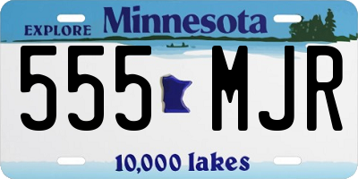 MN license plate 555MJR
