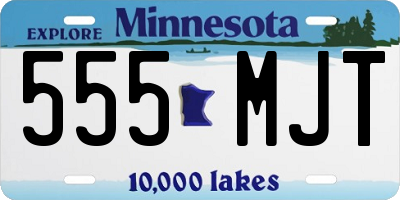 MN license plate 555MJT
