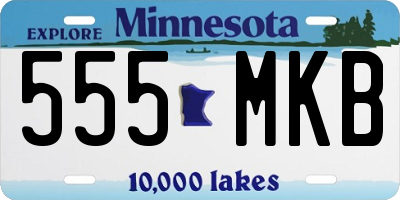 MN license plate 555MKB