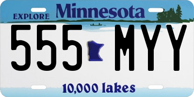 MN license plate 555MYY
