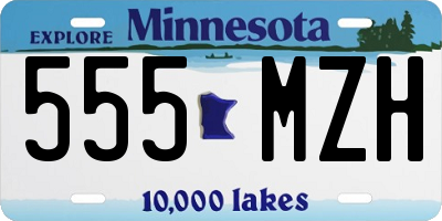 MN license plate 555MZH
