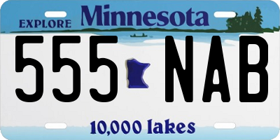 MN license plate 555NAB