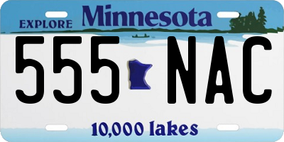 MN license plate 555NAC