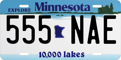 MN license plate 555NAE