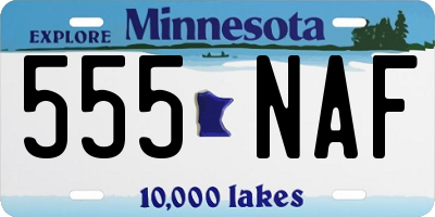 MN license plate 555NAF