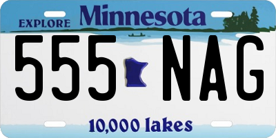 MN license plate 555NAG