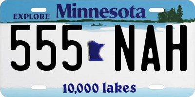 MN license plate 555NAH