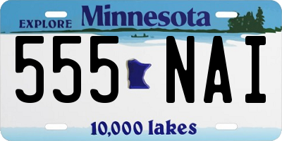 MN license plate 555NAI