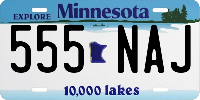 MN license plate 555NAJ
