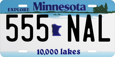 MN license plate 555NAL