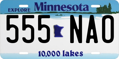 MN license plate 555NAO