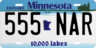 MN license plate 555NAR