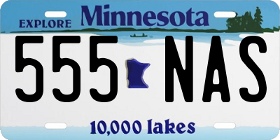 MN license plate 555NAS