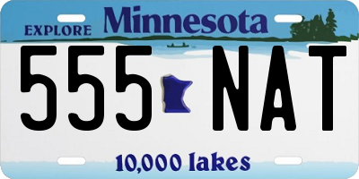 MN license plate 555NAT