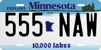 MN license plate 555NAW