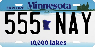 MN license plate 555NAY
