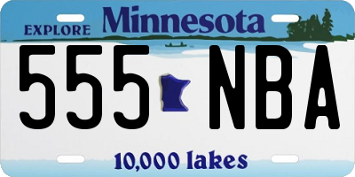 MN license plate 555NBA