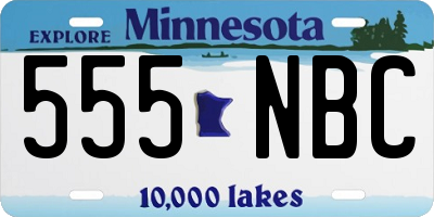MN license plate 555NBC
