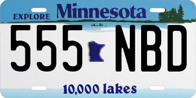MN license plate 555NBD