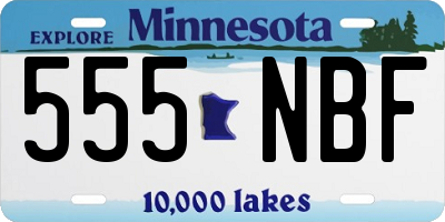 MN license plate 555NBF