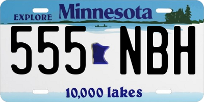 MN license plate 555NBH