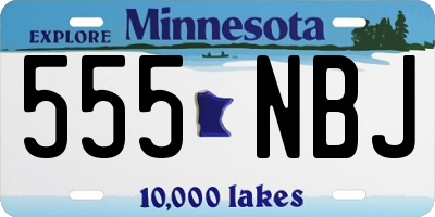 MN license plate 555NBJ