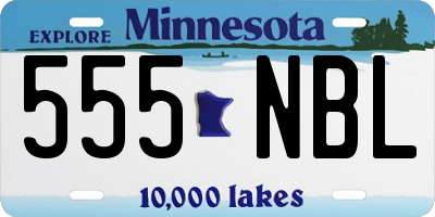 MN license plate 555NBL