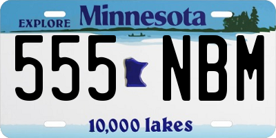MN license plate 555NBM