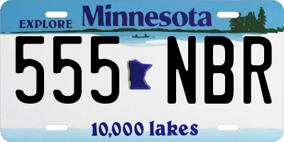 MN license plate 555NBR