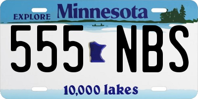 MN license plate 555NBS