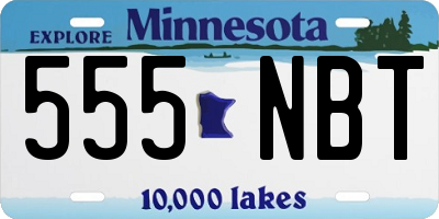 MN license plate 555NBT