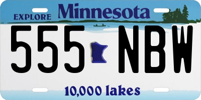 MN license plate 555NBW