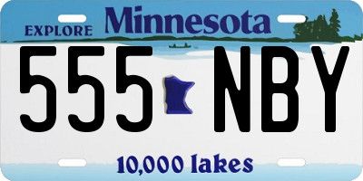 MN license plate 555NBY