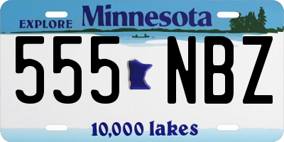 MN license plate 555NBZ