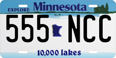 MN license plate 555NCC