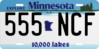 MN license plate 555NCF