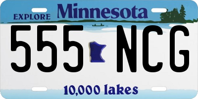 MN license plate 555NCG