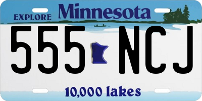 MN license plate 555NCJ