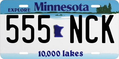 MN license plate 555NCK