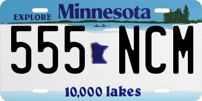 MN license plate 555NCM