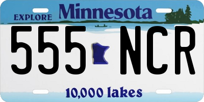 MN license plate 555NCR