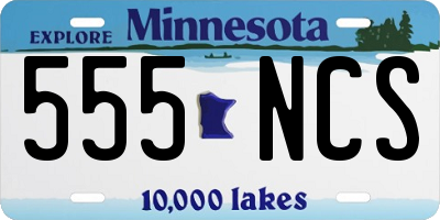 MN license plate 555NCS