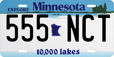 MN license plate 555NCT