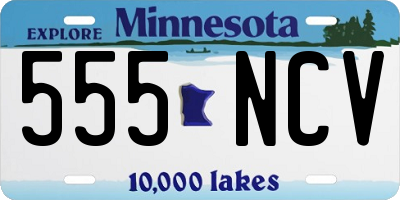 MN license plate 555NCV