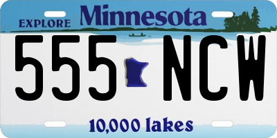MN license plate 555NCW
