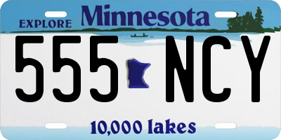 MN license plate 555NCY