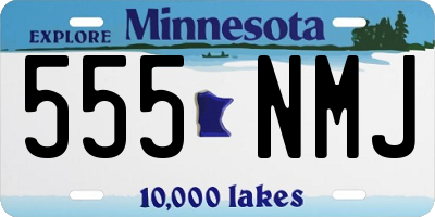 MN license plate 555NMJ