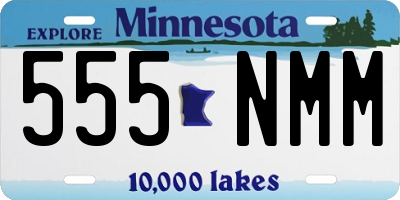 MN license plate 555NMM